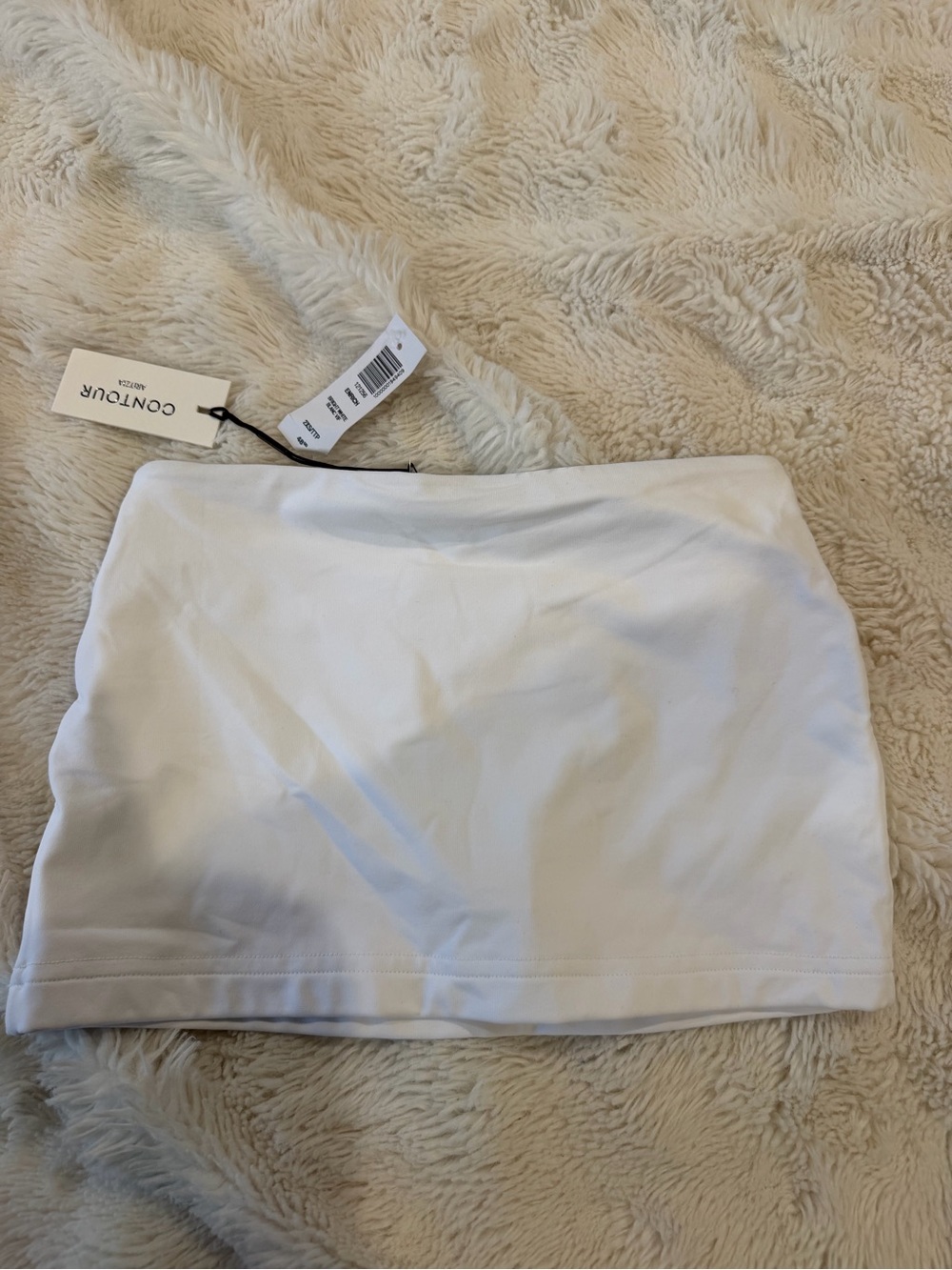 Aritzia White Stretch Mini Contour Skirt